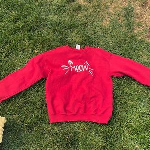 Red cat sweater